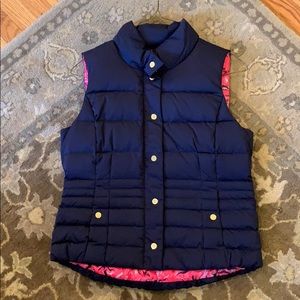 Lilly Pulitzer XL navy down puffy vest